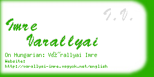 imre varallyai business card